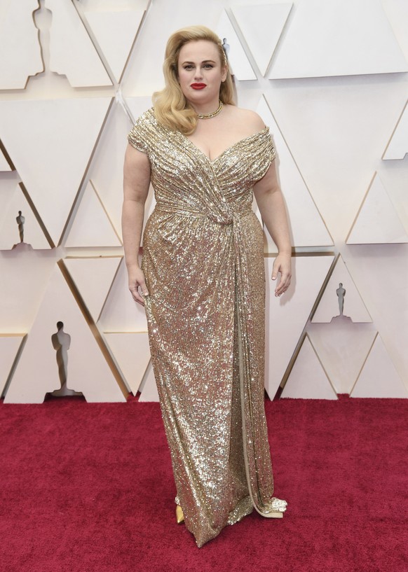Rebel Wilson arrives at the Oscars on Sunday, Feb. 9, 2020, at the Dolby Theatre in Los Angeles. (Photo by Richard Shotwell/Invision/AP)
Rebel Wilson