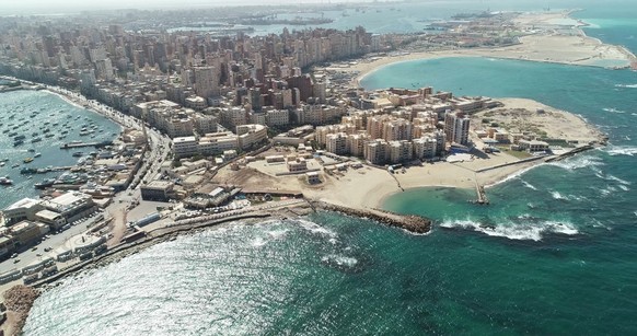 The coastal city of Alexandria.