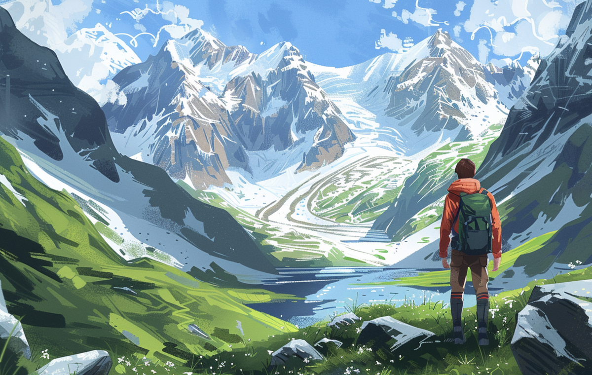 KI-generiertes Bild vom Wandern