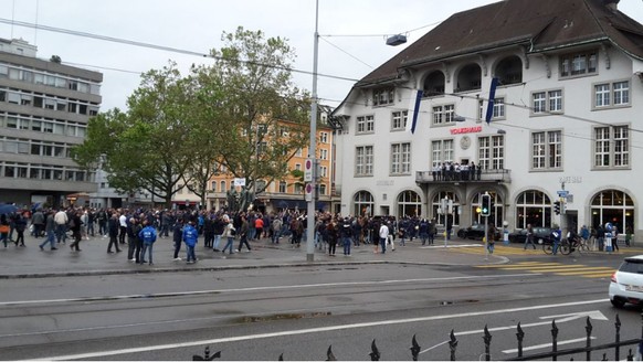 Traurig aber wahr – die «Cupfeier» des FC Zürich.