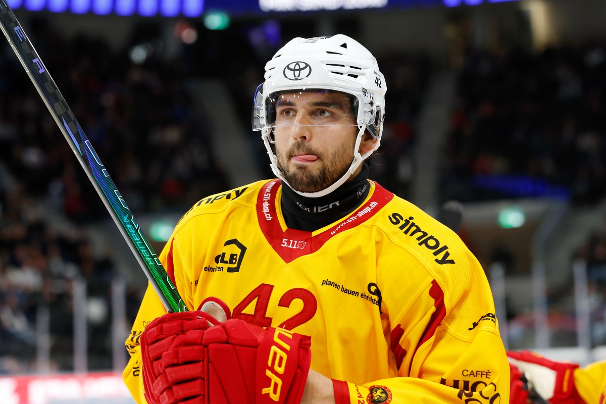 Phil Baltisberger (SCL Tigers) im Spiel der Eishockey National League zwischen den ZSC Lions und den SCL Tigers vom Freitag, 27. September 2024 in der Swiss Life Arena in Zuerich. (Keystone/Manuel Gei ...
