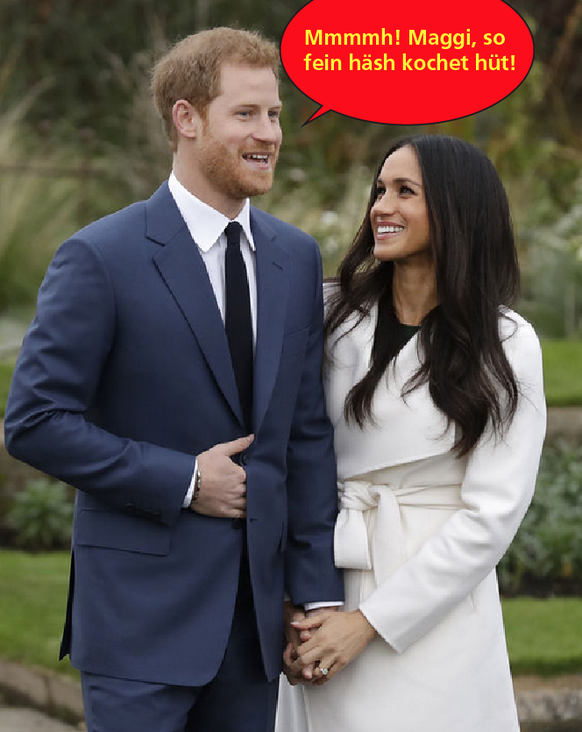 Was macht er da bloss? Prince Harry und seine seltsame rechte Hand
Ganz klar!
Zur Hand: Es war Lecker.
Warum? Wegen Maggi. Diese einmalige Würze hat Meghan Markle (aka. Maggi) erfunden-drum war&#039 ...