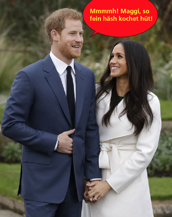 Was macht er da bloss? Prince Harry und seine seltsame rechte Hand
Ganz klar!
Zur Hand: Es war Lecker.
Warum? Wegen Maggi. Diese einmalige WÃ¼rze hat Meghan Markle (aka. Maggi) erfunden-drum war&#03 ...