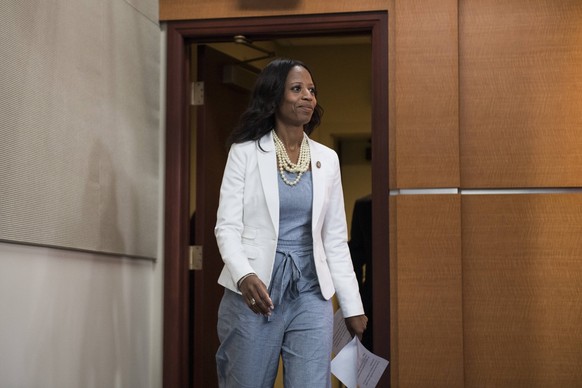 Kevin Brady UNITED STATES - JULY 17: Rep. Mia Love, R-Utah, arrives for a news conference in the Capitol Visitor Center with House Republican leaders on July 17, 2018. Members fielded questions on yes ...