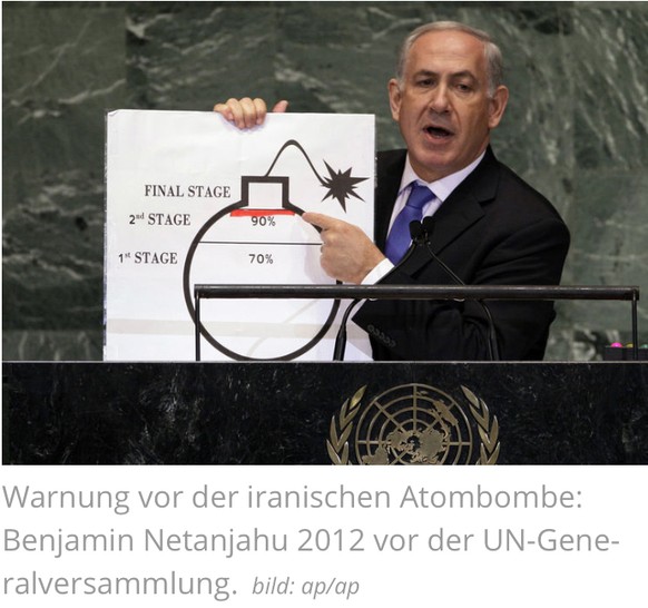 Bibi in der Bredouille: Der Korruptionsfall Netanjahu in 5 Akten
Ich bin beeindruckt von der professionellen grafik, die bibi hier präsentiert. 
Eindeutiger beweis, dass der iran nur böses im schilde ...