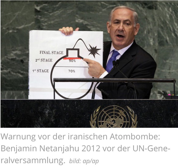 Bibi in der Bredouille: Der Korruptionsfall Netanjahu in 5 Akten
Ich bin beeindruckt von der professionellen grafik, die bibi hier prÃ¤sentiert. 
Eindeutiger beweis, dass der iran nur bÃ¶ses im schil ...