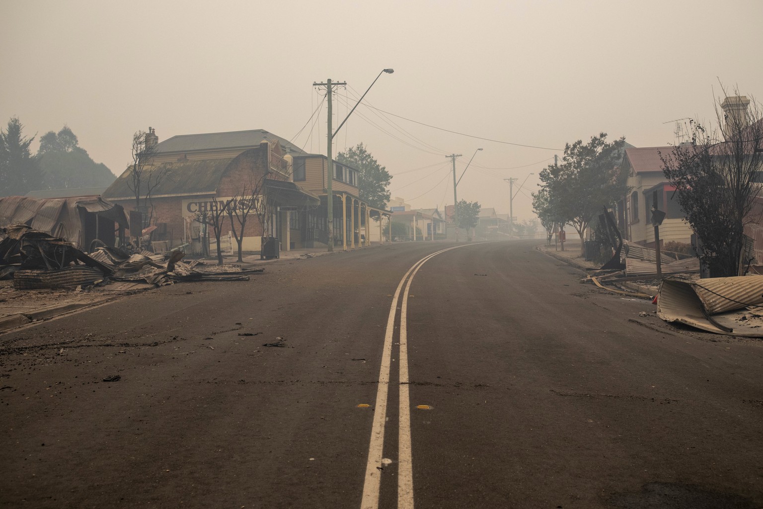 Die Feuer hinterlassen Tod und Zerstörung. Foto aufgenommen in Cobargo im Bundesstaat New South Wales.