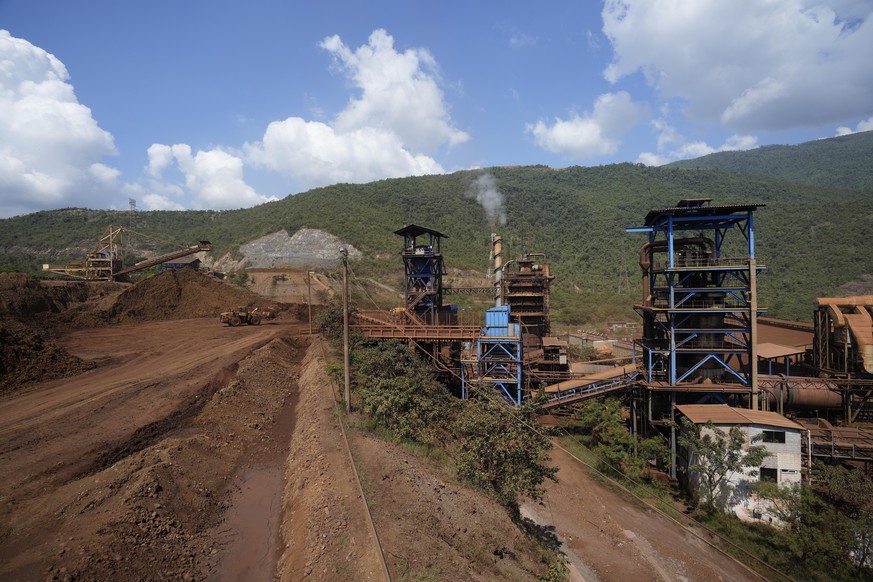 The nickel processing plant run by the Swiss-based Solway Investment Group stands next to Izabal Lake in El Estor in the northern coastal province of Izabal, Guatemala, Tuesday, Oct. 26, 2021. The Gua ...