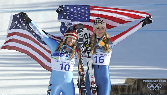 Lindsey Vonn (r.) ist zurück auf dem Podest.