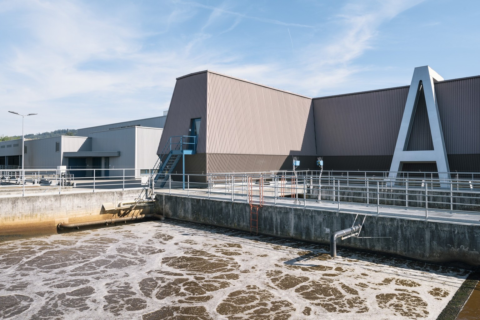 Biological treatment at the wastewater treatment plant Werdhoelzli in Zurich, Switzerland, on July 5, 2017, where ERZ Disposal and Recycling Zurich purifies the wastewater of the city of Zurich and th ...