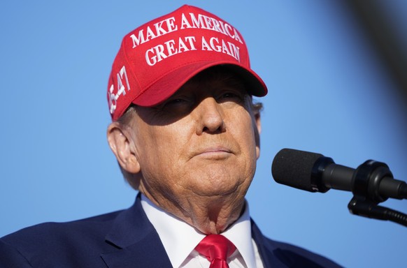 Republican presidential candidate former President Donald Trump speaks during a campaign rally in Wildwood, N.J., Saturday, May 11, 2024. (AP Photo/Matt Rourke)