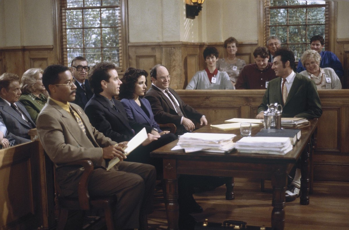 Julia Louis-Dreyfus, Jerry Seinfeld, Jason Alexander, Jerry Stiller, Barney Martin, Phil Morris, Michael Richards, and Liz Sheridan at an event for Seinfeld (1989)