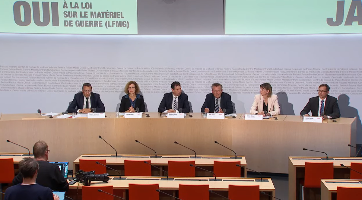 Jeudi après-midi, le comité en faveur du «oui» a présenté ses arguments en faveur de la modification de la loi sur le matériel de guerre.