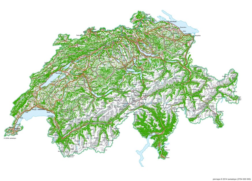 Alles Grüne ist Wald.