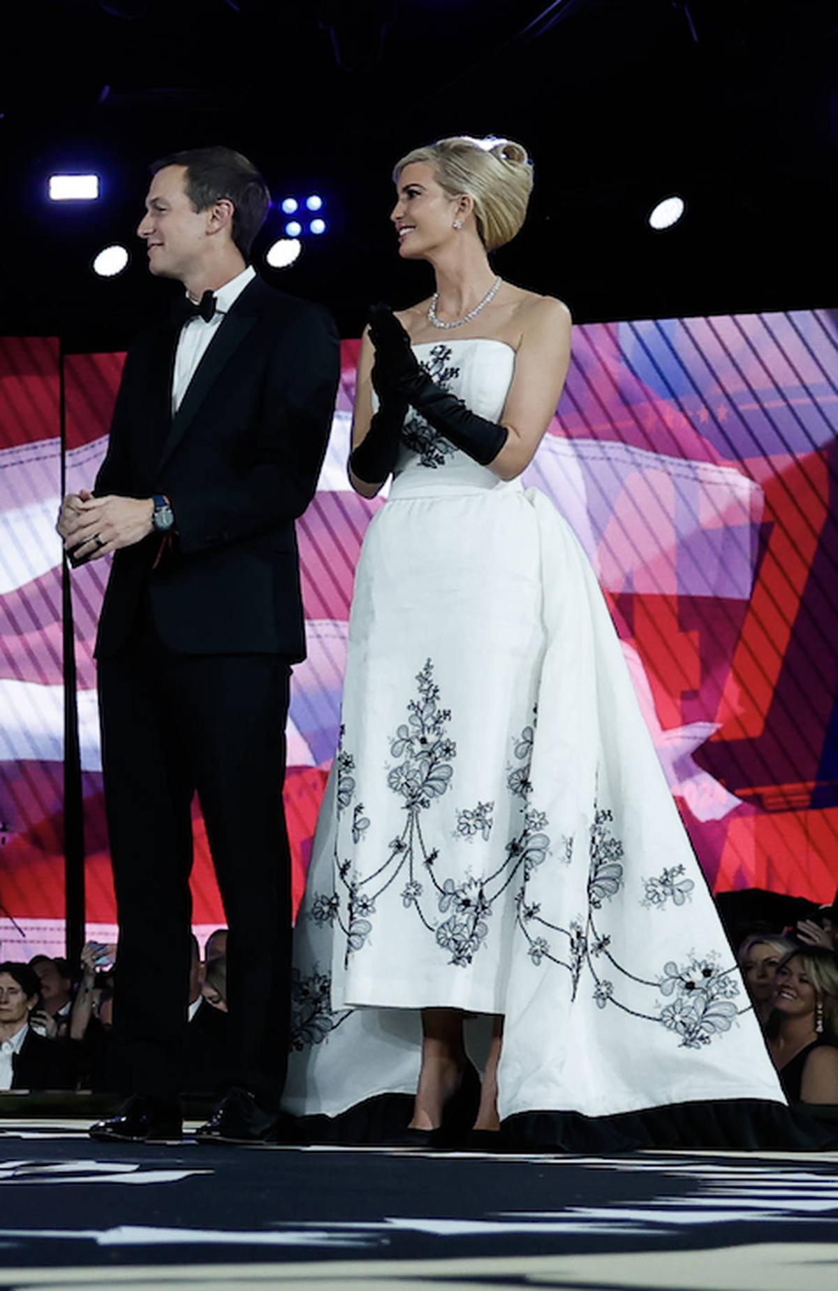 Ivanka s'est dit «honorée» de porter la robe et «incroyablement reconnaissante envers la famille Arnault et l'atelier Givenchy pour avoir créé ce chef-d'œuvre».