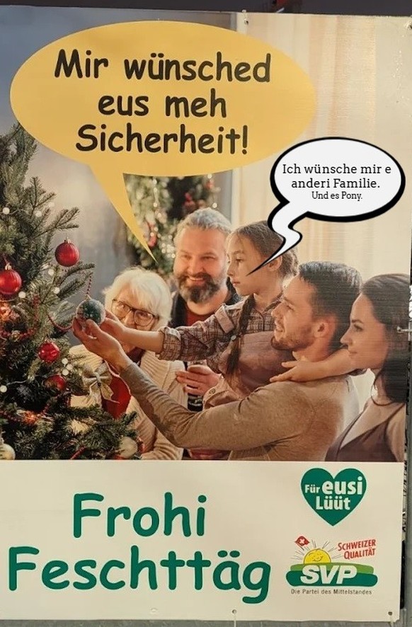 SVP-Weihnachtsplakat: Photoshop-Battle