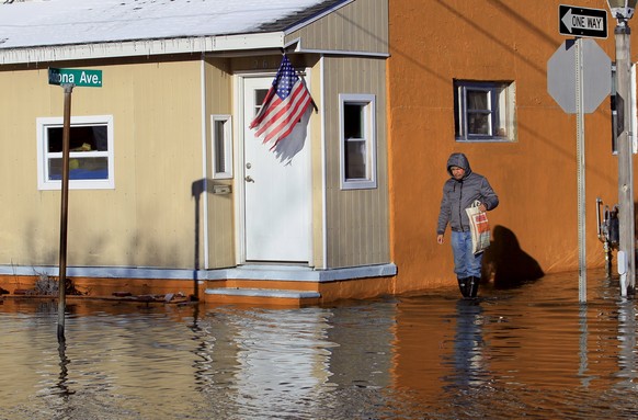 Atlantic City, New Jersey: Die Casinostadt wurde infolge des Sturms von heftigen Flutwellen getroffen.