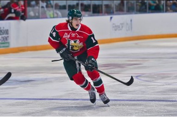 Nico Hischier im Dress der Halifax Mooseheads.