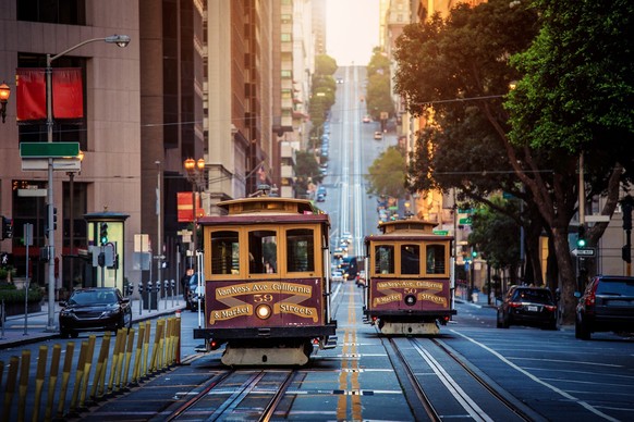 Cable Car in San Francisco: Buchungen für USA-Ferien stehen diesen Sommer hoch im Kurs - obwohl dafür nach wie vor negative Covid-Tests nötig sind.