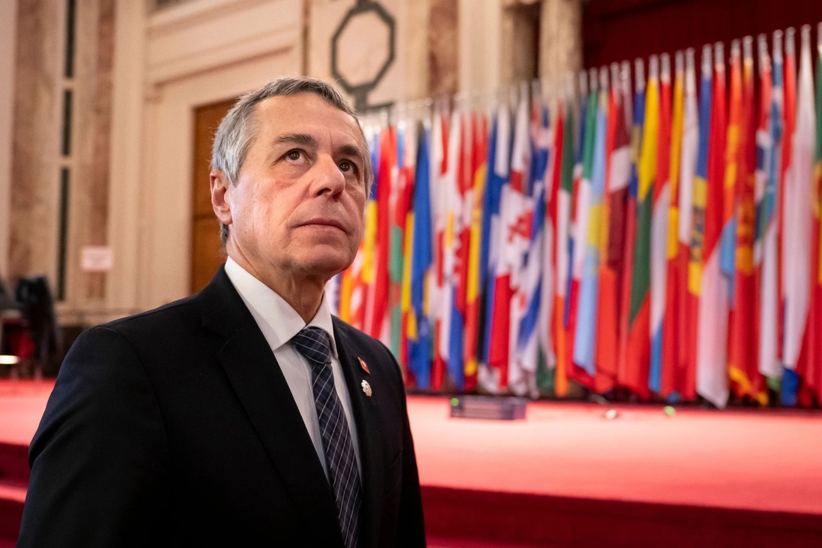 Une présidence sous des auspices difficiles: le ministre des Affaires étrangères Ignazio Cassis lors de la réunion ministérielle de l'OSCE à la Hofburg de Vienne, le 4 décembre.