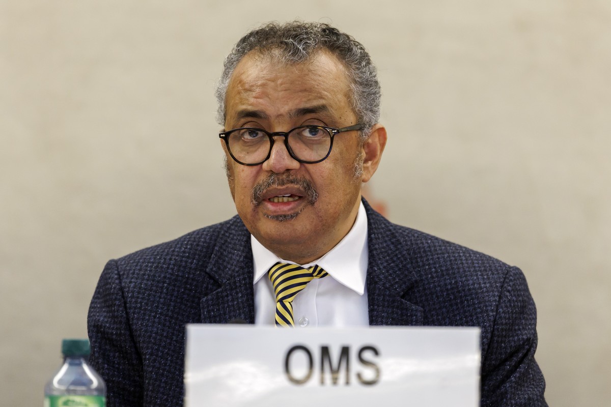 epa11182978 Tedros Adhanom Ghebreyesus, Director General of the World Health Organization (WHO), attends a annual high-level panel discussion on human rights mainstreaming, during the High-Level Segme ...