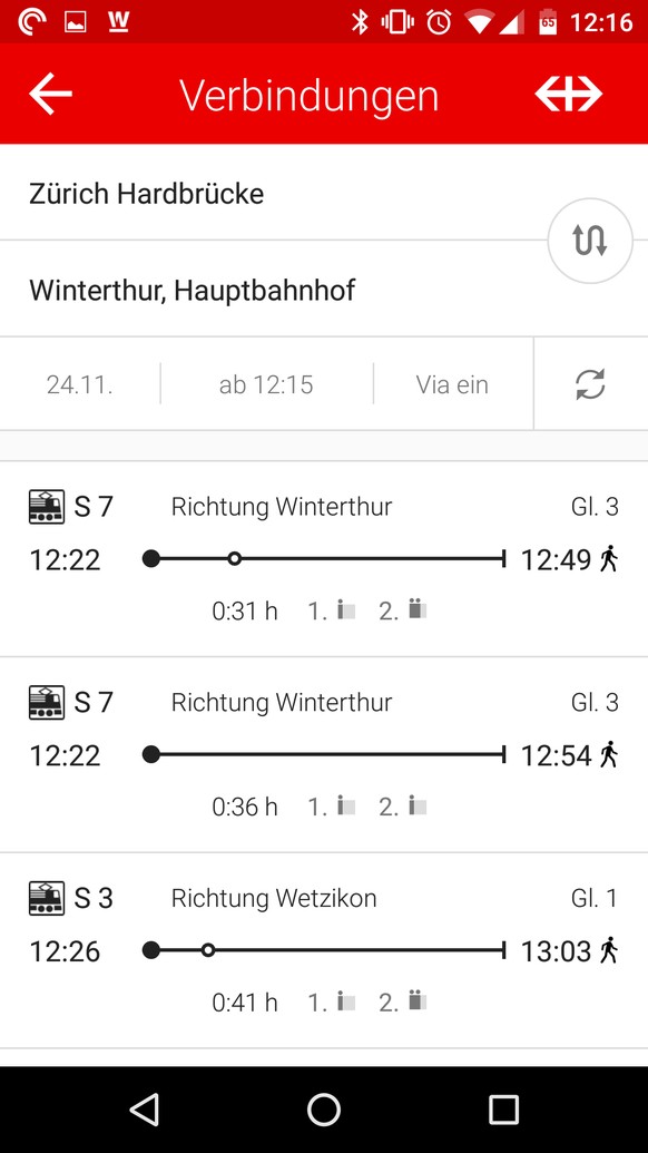 Die Punkte auf der Linie zeigen die Umsteigepunkte an. Der Fahrplan macht neu auch auf Sparbillette aufmerksam.&nbsp;