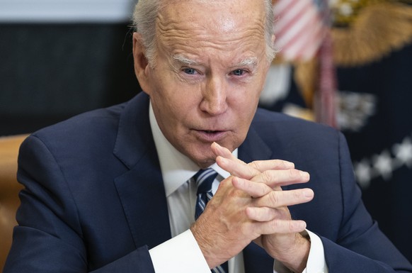 President Joe Biden speaks during a meeting on combating fentanyl, in the Roosevelt Room of the White House, Tuesday, Nov. 21, 2023, in Washington. (AP Photo/Evan Vucci)
Joe Biden