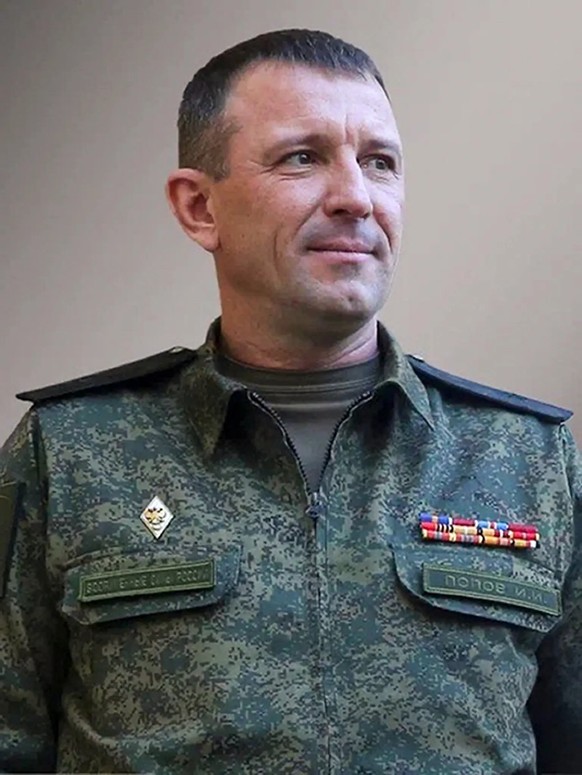 Generalmajor Popow nach seiner Beförderung.