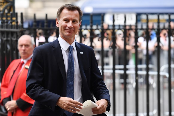 epa06865262 Secretary of State for Health and Social Care Jeremy Hunt arrives at Westminster Abbey for a service to mark seventy years of the NHS in London, Britain, 05 July 2018. The National Health  ...