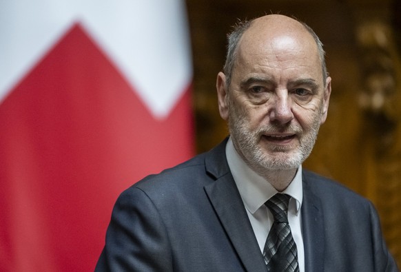 Bundesgerichtspraesident Yves Donzallaz kommentiert den Geschaeftsbericht des Bundesgerichtes, an der Sommersession der Eidgenoessischen Raete, am Mittwoch, 5. Juni 2024 im Nationalrat in Bern. (KEYST ...