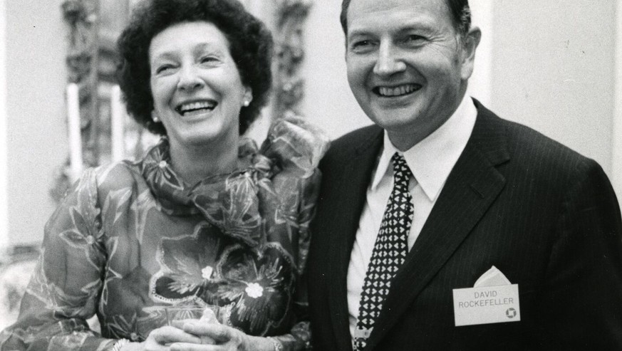 This undated photo provided by Christie&#039;s Images Ltd. 2018 shows oil-family scion David Rockefeller and his wife Peggy. Their art collection could raise more than $500 million for charity when it ...