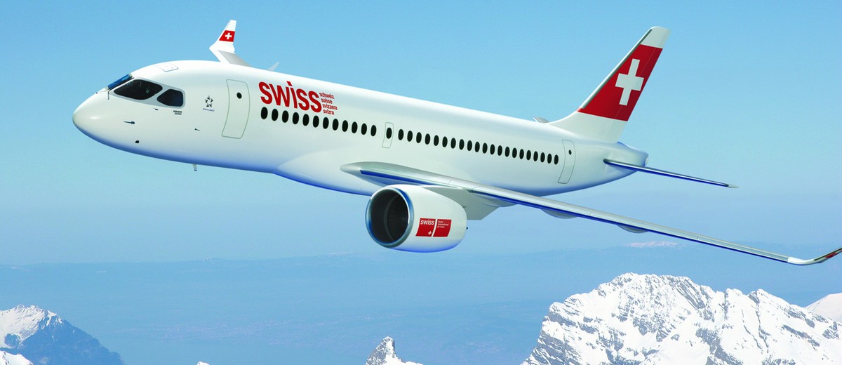 Die neue Bombardier C-Series, die ab 2015 bei der Swiss eingeführt wird.