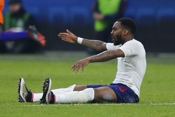 England&#039;s Danny Rose reacts during the international friendly soccer match between the Netherlands and England at the Amsterdam ArenA in Amsterdam, Netherlands, Friday, March 23, 2018. (AP Photo/ ...