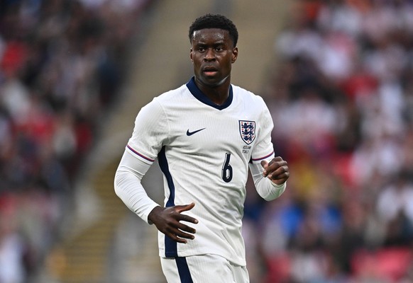 LONDON, ENGLAND - JUNE 7: Marc Guehi of England during the International Friendly, L�nderspiel, Nationalmannschaft match between England and Iceland at Wembley Stadium on June 7, 2024 in London, Engla ...