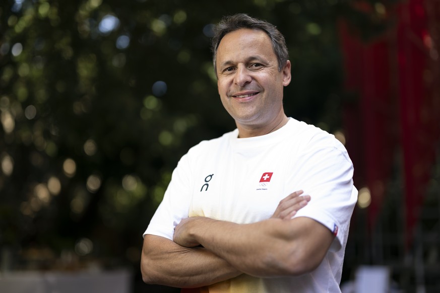 Swiss Olympic Chef de Mission Ralph Stoeckli poses after the swiss olympic final media conference at the 2024 Paris Summer Olympics, in Paris, France, Sunday, August 11, 2024. (KEYSTONE/Anthony Anex)