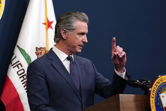 CORRECTS BUDGET DATES Calif. Gov. Gavin Newsom presents his revised 2025-2026 state budget during a news conference in Sacramento, Calif., Wednesday, May 14, 2025. (AP Photo/Rich Pedroncelli)
Gavin Ne ...
