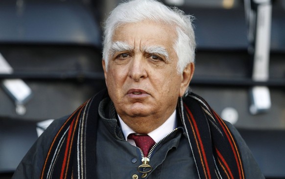 Sam Hammam during the Sky Bet Championship play off semi final 2nd leg match between Fulham and Derby County at Craven Cottage, London, England on 15 May 2018. PUBLICATIONxNOTxINxUK Copyright: xCarlto ...