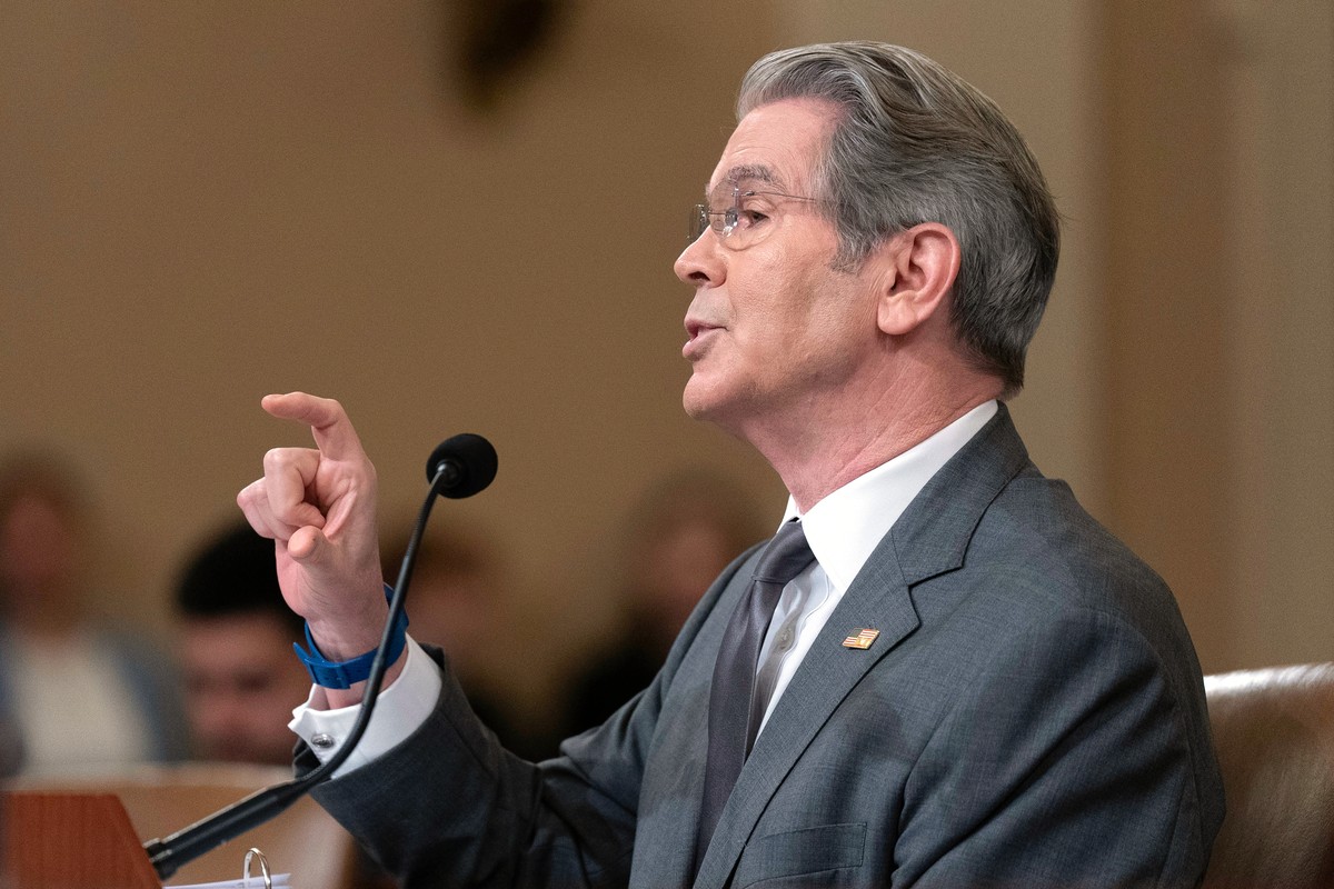 Treasury Secretary Scott Bessent testifies before the House Committee on Ways and Means during a hearing on Capitol Hill, Thursday, June 4, 2026, in Washington. (AP Photo/Jose Luis Magana)
Scott Besse ...