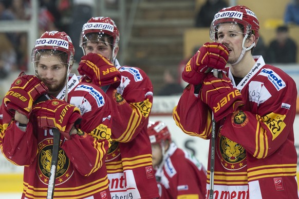 Simon Sterchi, Raphael Kuonen und Yannick-Lennart Albrecht sind zu tode betrübt.