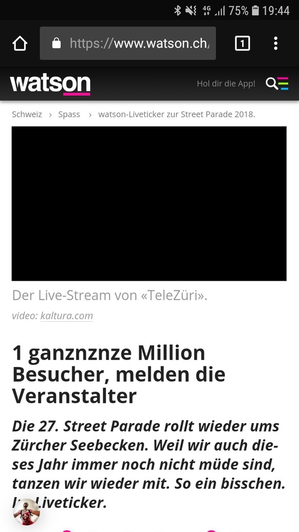 1 ganznznze Million Besucher – Street-Parade-Chef spricht von Sensationsjahr
Wer auch immer diese Headline geschrieben hat: Dein Chef sollte dir für dies ein groooses Bier bezahlen 😉