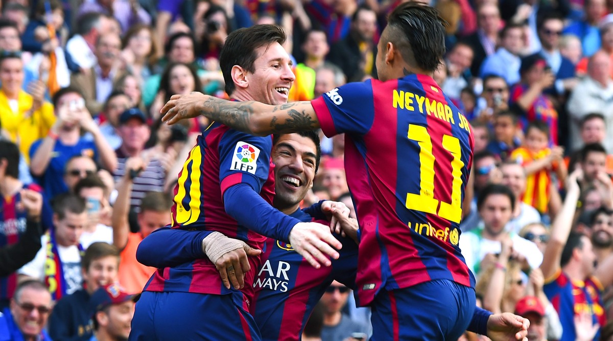 Jubel, Trubel, Heiterkeit: Messi, Suarez und Neymar treffen ohne Ende.