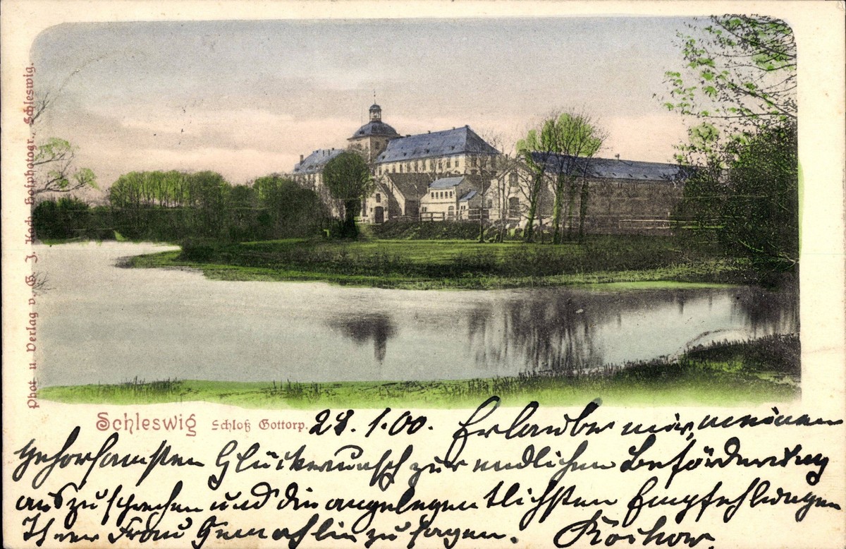 Schleswig, Blick auf das Schloss Gottorp, Gottorf, See *** Schleswig, view of the castle Gottorp, Gottorf, lake