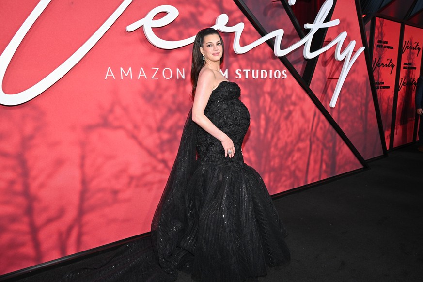Anne Hathaway attends the premiere of Amazon MGM Studios' "Verity" at AMC Lincoln Square on Tuesday, Sept. 29, 2026, in New York. (Photo by Evan Agostini/Invision/AP)
Anne Hathaway
