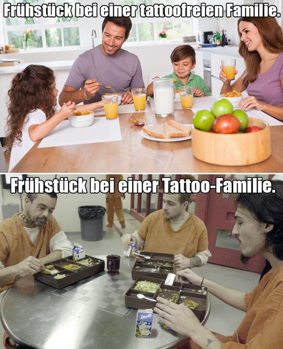 «Wir sind da nicht auf der Seefahrt» – Tätowierungen haben auf der Arbeit nichts verloren
Wie viele Tattoos Maurice wohl unter seinem farblich abgestimmten Anzug trägt? 🤔😎