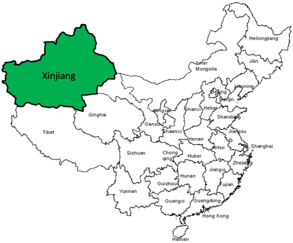 Xinjiang Karte