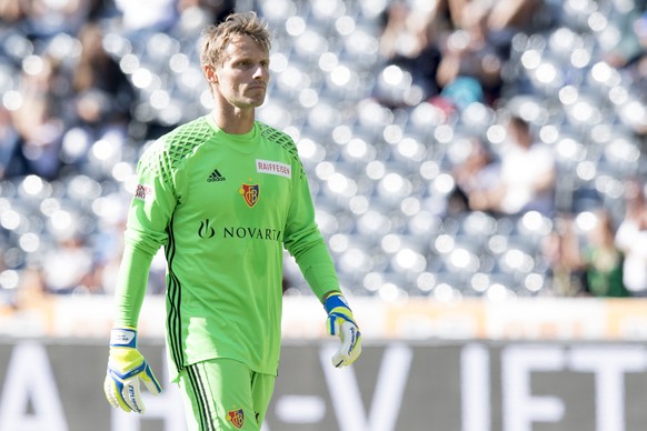 Basler Torhueter Germano Vailati, reagierte nach der Niederlage (1-2) im Fussball Meisterschaftsspiel der Super League zwischen dem BSC Young Boys und dem FC Basel 1893, im Stade de Suisse in Bern, am ...