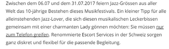 Hier wirbt ein VIP-Escort-Service in einem sponsored content artikel auf suedostschweiz.ch