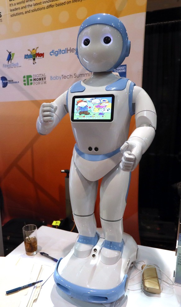 epa05697039 US-Chinese Avatarmind company displays the iPal companion robot for kids unveiled at the 2017 International Consumer Electronics Show (CES) in Las Vegas, Nevada, USA, 03 January 2017. The  ...