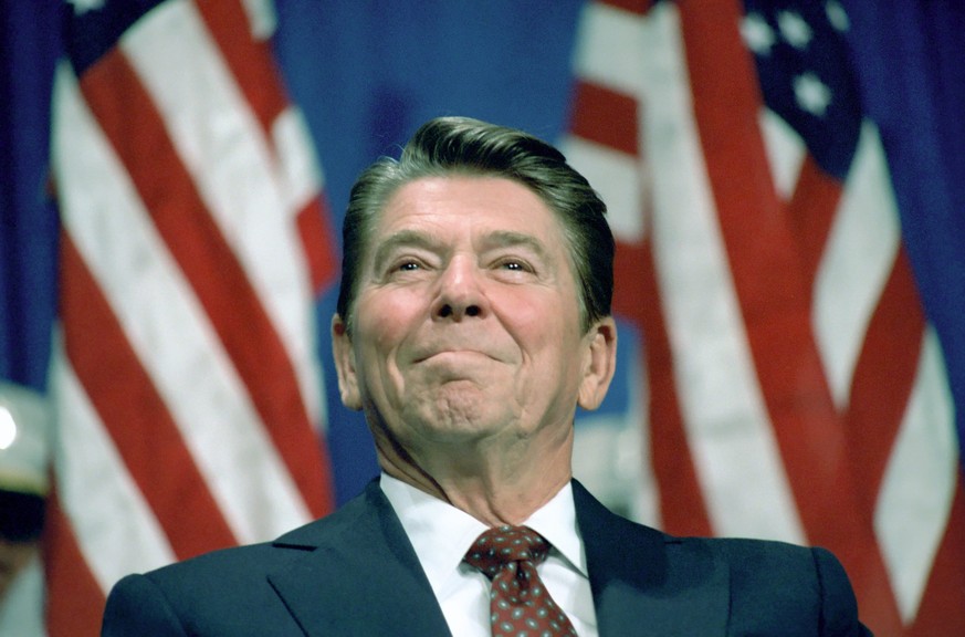 Präsident Reagan setzte auf Law-and-Order-Politik. 