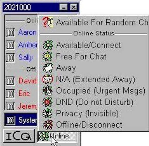 So sah ICQ damals aus.